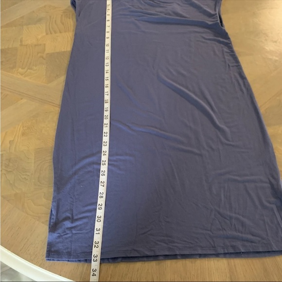 Eileen Fisher Blue Shift Midi Dress size PS Petite Small Cap Sleeve - Picture 9 of 9
